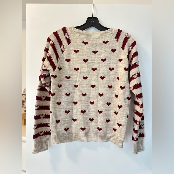 River Island sweater, in hearts ❤️, good condition size UK 14= Us 10 / US M - Picture 4 of 4